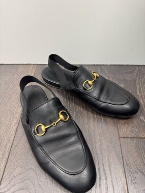 Gucci
Gucci Black Horsebit Leather Princetown Slingback Mules